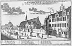 Fürstenhaus (rechts) und Universitätskirche um 1700