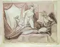 Symplegma eines Mannes mit drei Frauen Bleistiftzeichnung von Johann Heinrich Füssli