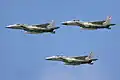 Die beteiligte F-15D Baz #280 links in Forma­tion mit anderen in 2015