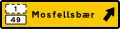Ausfahrtsmarkierung (außerhalb der Hauptstadt)