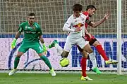 Takumi Minamino (Mitte) war zweifacher Torschütze