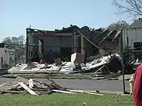 Verwüstungen in Columbus infolge des Tornados 2002