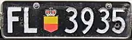 Liechtensteiner Kontrollschild, 1957 bis 1972