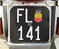 Motorrad-Kontrollschild Liechtenstein, 1957 bis 1972