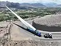 Goldhofer FTV 850 mit aufgestelltem Windflügel