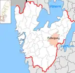 Lage der Gemeinde Falköping