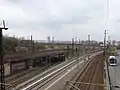 Eine noch vorhandene Brücke für Leitungen zeigt die frühere Lage der Falkenbrücke