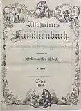 Familienbuch I. Band von 1851, Titelblatt: Allegorie zur Geschichte und zum Lesen