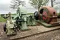 Die alte Francis-Turbine mit Generator. Jetziger Standort ist Fankel an der Mosel