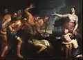 Latona und die lykischen Bauern, um 1640, Öl auf Leinwand, 193 × 261 cm, Privatsammlung