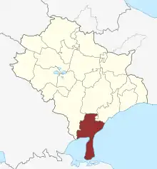 Lage des Roholte Sogn in der Faxe Kommune