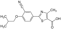Strukturformel von Febuxostat