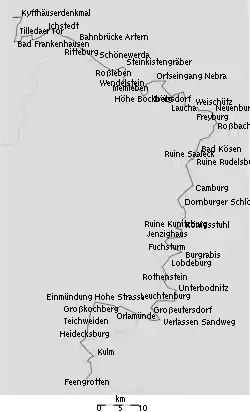 Karte des Wanderweges