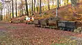 Zechenplatz mit Förderwagen