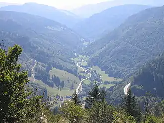 Blick vom Seebuck auf Brandenberg-Fahl im oberen Wiesental