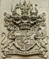 Wappen des Felix Georg von Voß an der Voß-Begräbniskapelle in Groß Gievitz