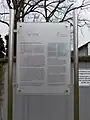 Hinweistafel am Friedhofseingang