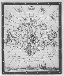 Titelholzschnitt der Zeitschrift „Phöbus“ von Ferdinand Hartmann