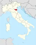 Lage innerhalb Italiens
