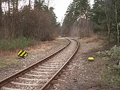 Ausziehgleis des Bahnhofs Feucht, 2007