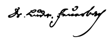 Die Unterschrift von Ludwig Feuerbach
