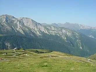 Blick vom Pass auf den oberen Teil der Westrampe