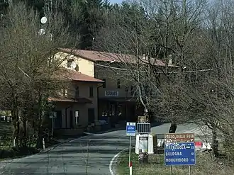 Der Futapass in Fahrtrichtung Bologna