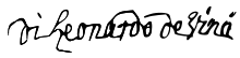 da Vincis Signatur