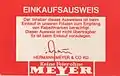 MEYER-Firmenausweis (von vorne)