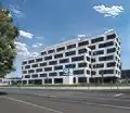 Zu sehen ist das „Dreßler Haus“, die Firmenzentrale von Dreßler Bau in Aschaffenburg