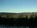 Links Teufelstein,rechts-Mitte Stuhleck, davor liegend das Dorf Fischbach