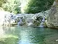 Der Cornia kurz nach der Quelle nahe Sasso Pisano (Castelnuovo di Val di Cecina)