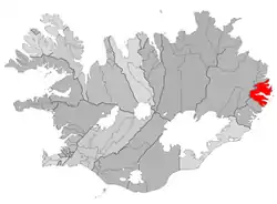 Lage von Fjarðabyggð