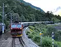 Flåmsbana in Richtung Myrdal, 2010, mit Lok El 17 2225