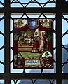 Glasgemälde in einem der Fenster, von Hans Villiger gestiftet, datiert 1614