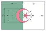 Konstruktionsvorlage der Flagge