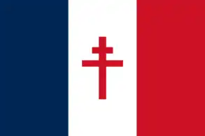 1940–1944 Flagge der Freien Französischen Kräfte