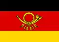 Flagge an Dienstkraftwagen des Staatssekretärs im Bundesministerium für das Post- und Fernmeldewesen, 18 cm × 25 cm,