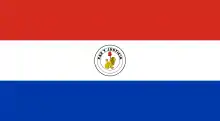 Rückseite der Flagge Paraguays