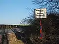 Hinweisschild an der K 614 von Algenroth nach Zorn