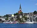 St.-Jürgen-Kirche auf dem Ostufer der Flensburger Förde