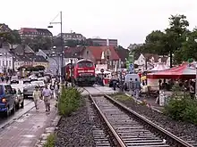 Beim Dampf Rundum konnten bis 2013 Züge auf der Strecke der Flensburger Hafenbahn verkehren