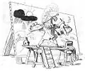 Franz von Pocci: Karikatur eines Landschaftsmalers