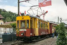 Triebwagen EM1 der Florianerbahn (1913), gleichartige Fahrzeuge liefen auch auf der Attergaubahn