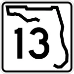 Straßenschild der Florida State Road 13