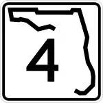 Straßenschild der Florida State Road 4