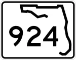 Straßenschild der Florida State Road 924