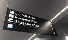 Signaletik Flughafen Zürich