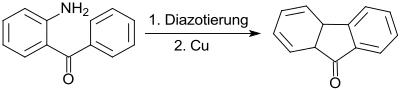 Synthese von Fluorenon durch Pschorr-Cyclisierung