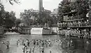 Das Flussbad in Lindenauum 1910